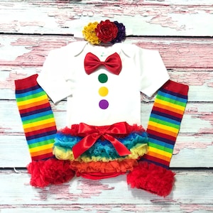Baby Girl Clown Costume Baby Girl Clown Outfit Baby Clown Etsy