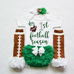 my 1st football season - my first football season - baby girls football outfit - baby football jersey -baby  girls football bodysuit