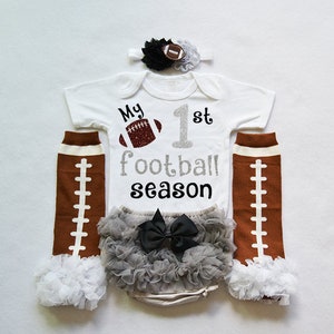my 1st football season - my first football season - baby girls football outfit - baby football jersey -baby  girls football bodysuit