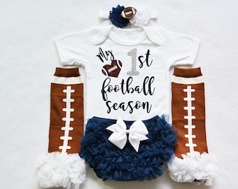 my 1st football season - my first football season - baby girls football outfit - baby football jersey -baby  girls football bodysuit