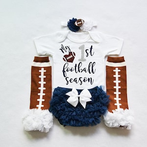 my 1st football season - my first football season - baby girls football outfit - baby football jersey -baby  girls football bodysuit