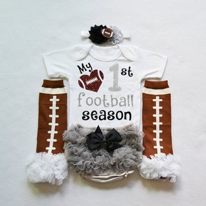 my 1st football season - my first football season - baby girls football outfit - baby football jersey -baby  girls football bodysuit