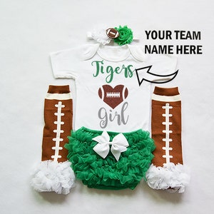 baby girls football outfit - baby football jersey - girls football bodysuit - baby girls college football outfit - girl high school football