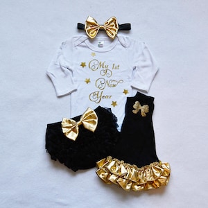 2025 my 1st new years baby girl outfit - baby girl new years outfit - baby girl first new years outfit - happy new year  baby girl