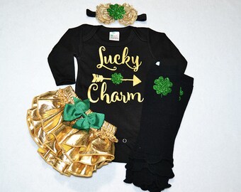 saint patricks dag baby meisje outfit - baby meisje saint patricks dag outfit - baby meisje mijn eerste st patricks dag - st patricks dag meisje