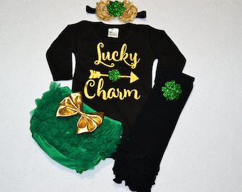 saint patricks dag baby meisje outfit - baby meisje saint patricks dag outfit - baby meisje mijn eerste st patricks dag - st patricks dag meisje