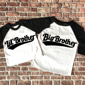 Big Brother Shirt, Little Brother Shirt, Big Bro Lil Bro shirt, big brother little brother raglan shirt,  Announcement shirt, brothers shirt