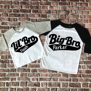 Big Brother Shirt, Little Brother Shirt, Big Bro Lil Bro shirt, big brother little brother raglan shirt,  Announcement shirt, brothers shirt