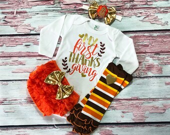 my first turkey day baby girl outfit, my first thanksgiving baby girl outfit, my 1st thanksgiving baby girl outfit, my 1st turkey day outfit