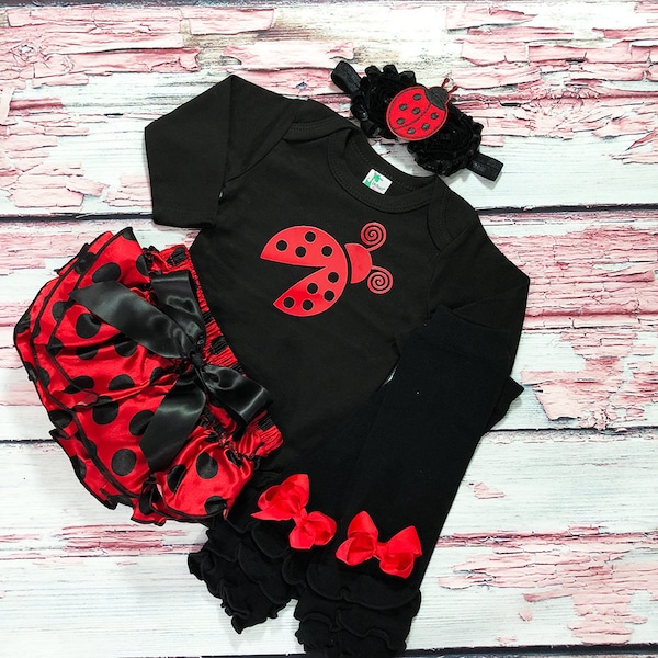 ladybug girls costume d’halloween- bébé filles costume de coccinelle - costume d’halloween nouveau-né - costume d’halloween de bébés filles costume d’halloween rouge et noir coccinelle rouge et noire