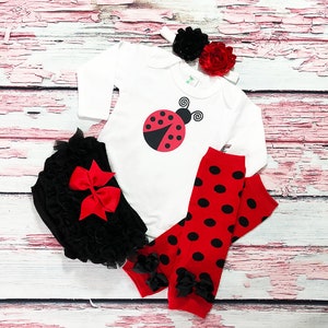 ladybug girls halloween costume- baby girls ladybug costume - newborn halloween costume - baby girls halloween costume red and black ladybug
