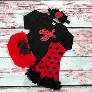 Marienkäfer Mädchen Halloween Kostüm- Baby Mädchen Marienkäfer Kostüm - Neugeborene Halloween Kostüm - Baby Mädchen Halloween Kostüm rot und schwarz Marienkäfer