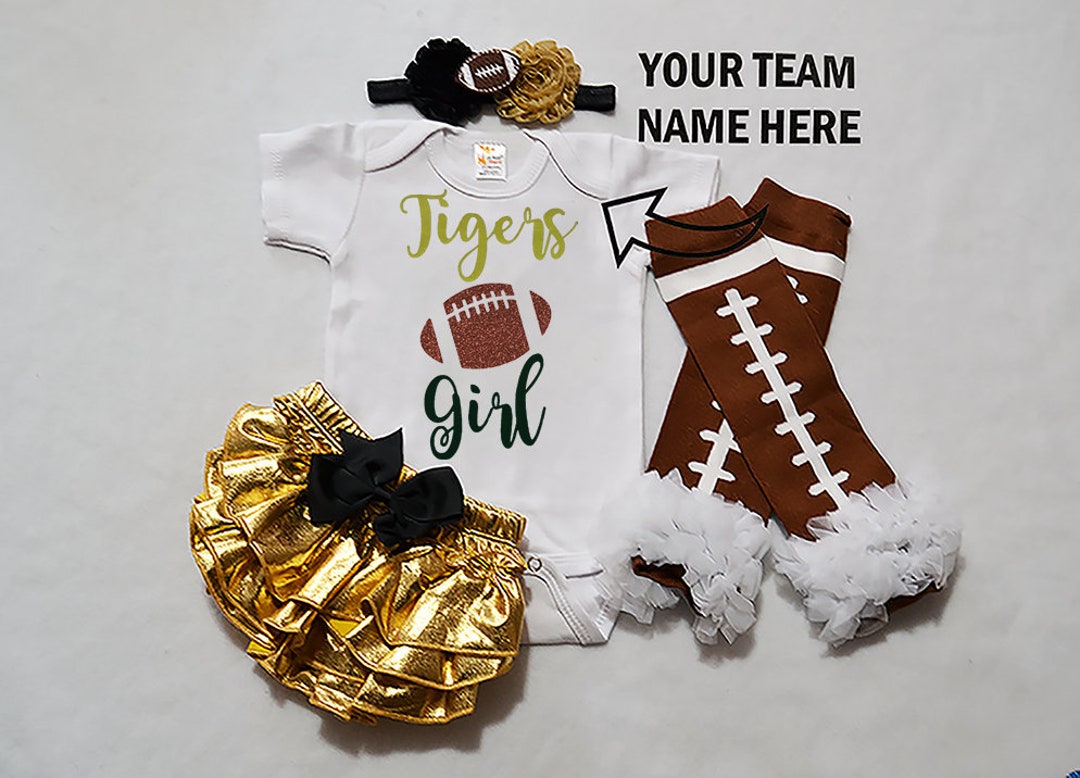 Baby Girls Football Outfit Baby Football Jersey Girls Football Bodysuit