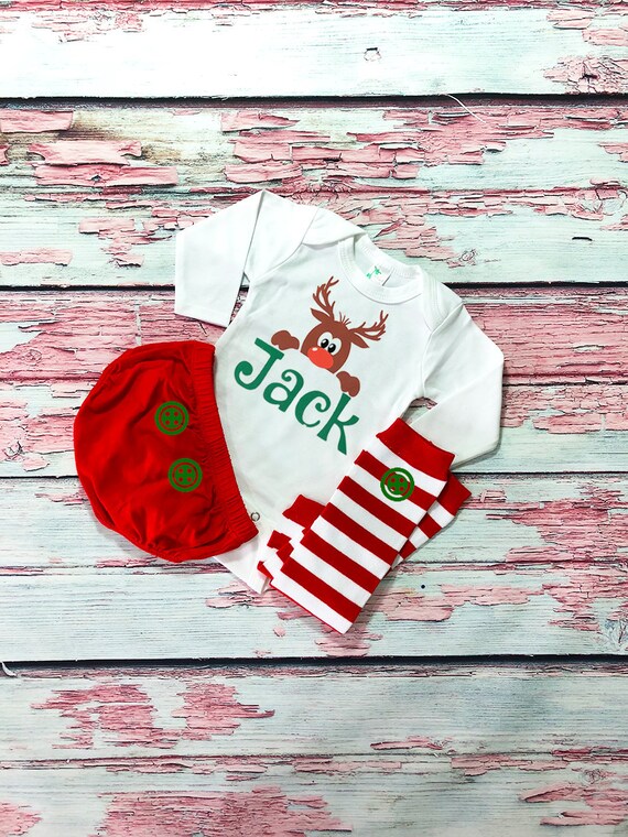 Buy My 1st Christmas Baby Boy Outfit, Baby Boy Reindeer Christmas