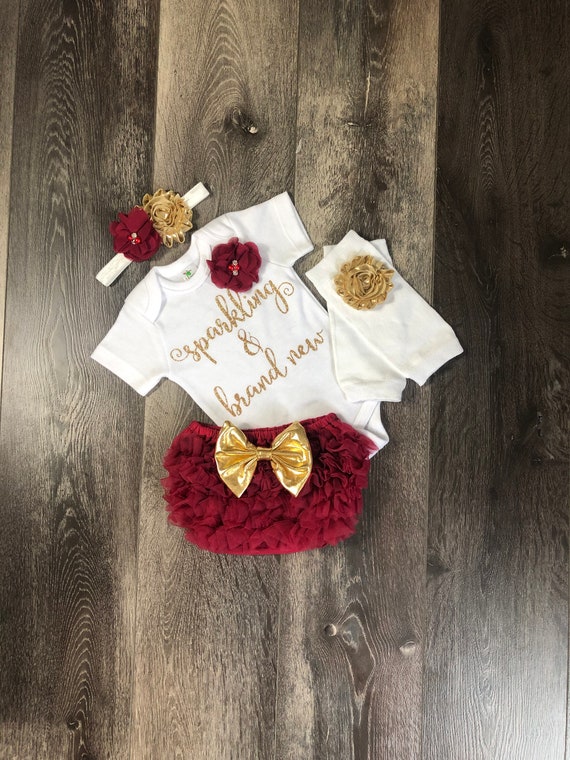 brand sparkling new baby girl outfit