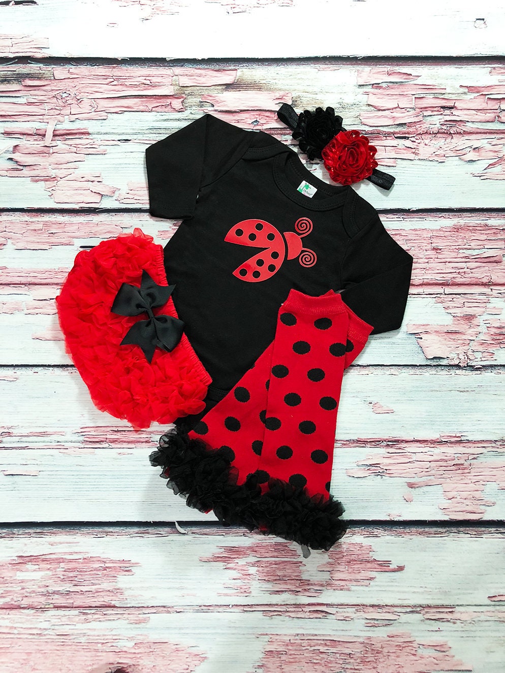 ladybug girls halloween costume- baby girls ladybug costume - newborn halloween costume - baby girls ladybug 1st birthday outfit