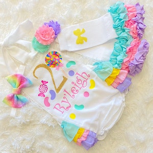 candy land 2nd birthday outfit - candyland 2nd birthday romper - candy land second birthday outfit  girls candy land 2nd birthday invitation