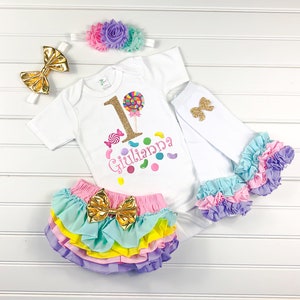 girls candyland 1st birthday outfit, girls 1st birthday outfit, girls personalized 1st birthday, girl candy first birthday, candyland shirt