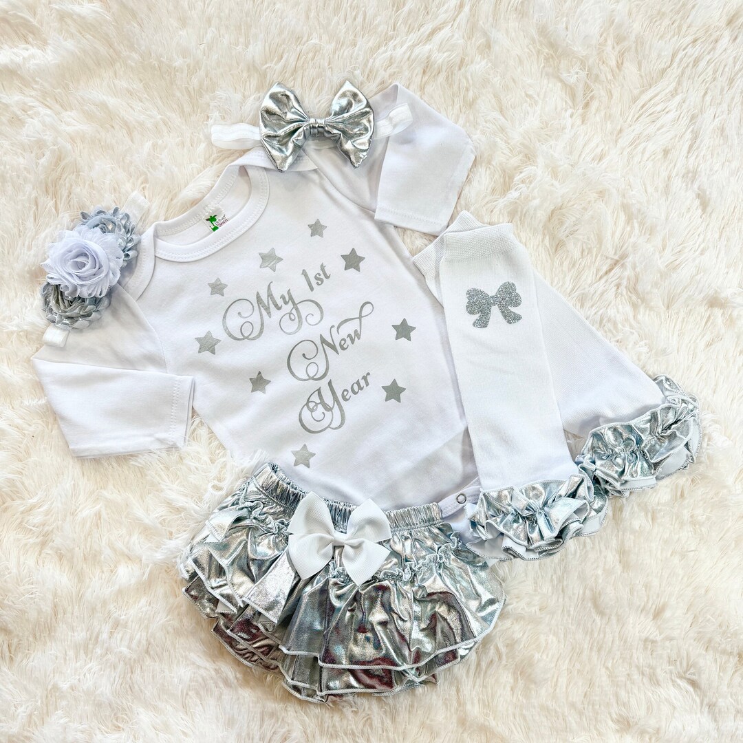 2024 My 1st New Years Baby Girl Outfit Baby Girl New Years Outfit Baby