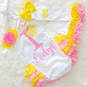 You are my sunshine 1st birthday outfit - sunshine 1st birthday romper - sunshine 1st birthday outfit - sunshine first birthday invitations