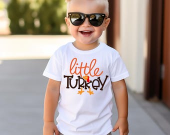Chemise petite dinde pour garçons - chemise pour Thanksgiving pour garçons - chemise pour Thanksgiving drôle pour garçons - chemise pour dinde pour Thanksgiving pour garçons