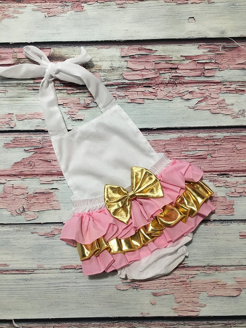 1st Birthday Romper Girls 1st Birthday Outfit 1st Birthday Etsy