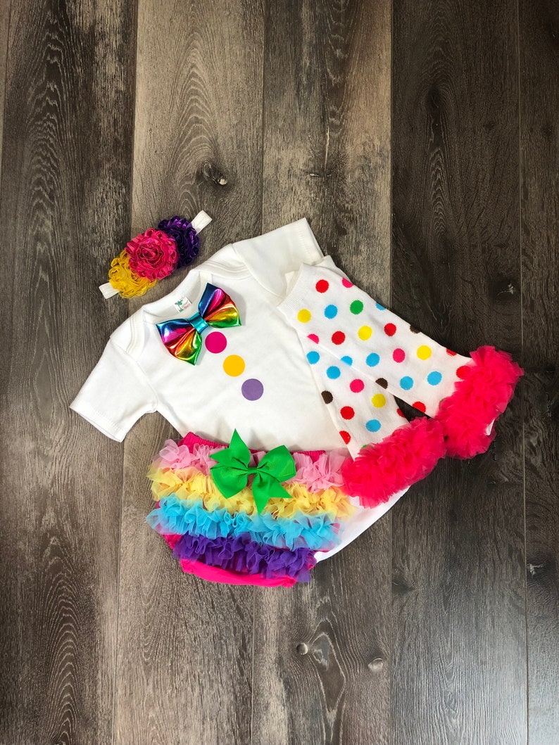 Baby Girl Clown Costume Baby Girl Clown Outfit Baby Clown Etsy