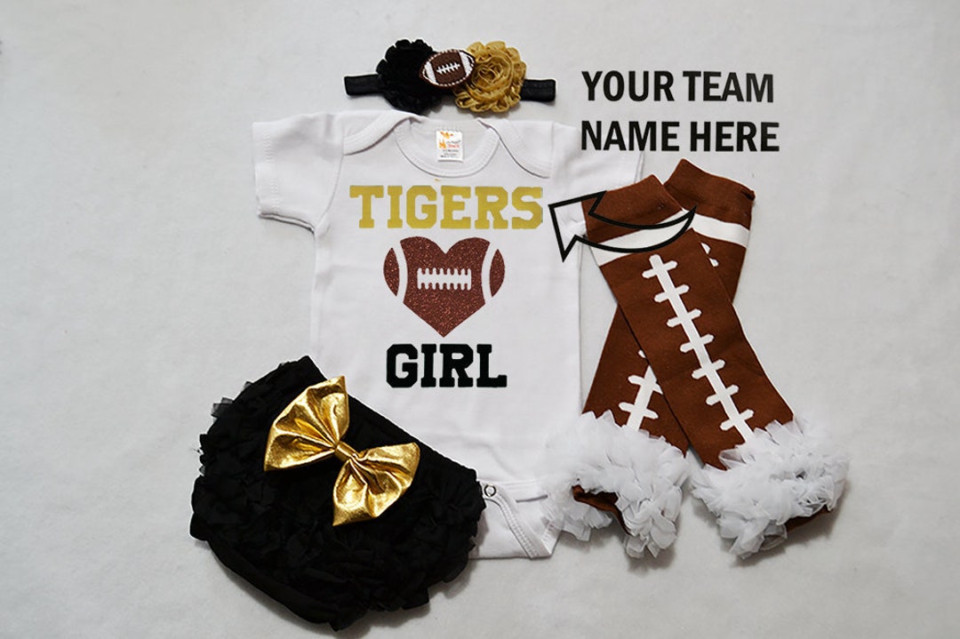 Baby Girls Football Outfit Baby Football Jersey Girls Etsy
