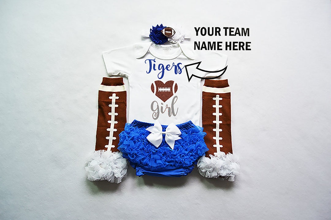 Baby Girls Football Outfit Baby Football Jersey Girls Etsy