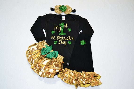Saint Patricks Day Baby Girl Outfit Baby Girl Saint Patricks Day