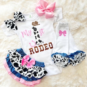 Girls my first rodeo outfit - girls my 1st rodeo outfit - cowgirl 1st birthday outfit - cowgirl first birthday - my first rodeo invitations