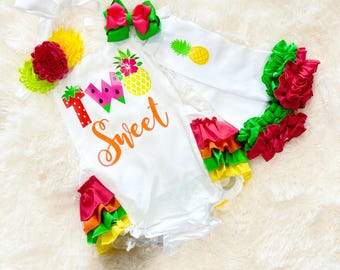 twotti fruity girls birthday outfit - girls two fruit birthday outfit  - girls 2nd fruit birthday outfit - twotti fruitti invitation