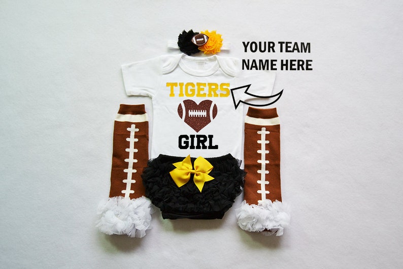 girl high school football baby girls football outfit baby football jersey girls football bodysuit baby girls college football outfit
