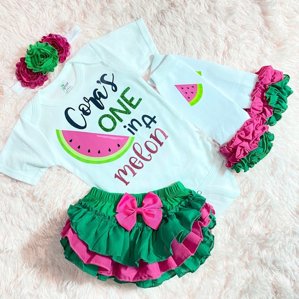 girl pink watermelon 1st birthday outfit girl one in a melon outfit, girl watermelon  theme birthday, red watermelon first birthday