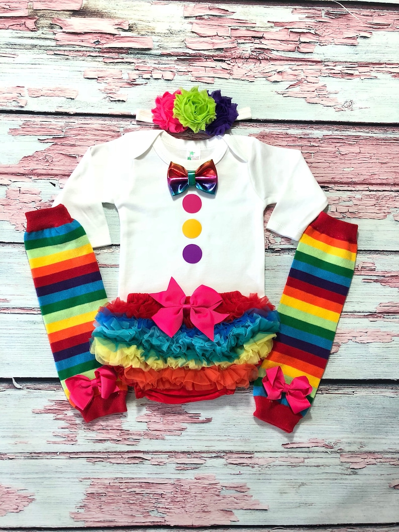 Baby Girl Clown Costume Baby Girl Clown Outfit Baby Clown Etsy