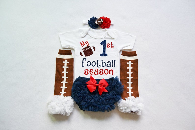 My 1st Football Season Baby Girl Cheerleader Outfit Newborn Etsy