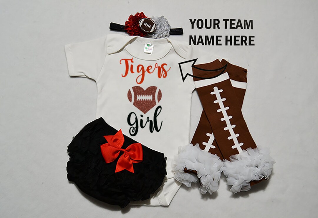 Baby Girls Football Outfit Baby Football Jersey Girls Etsy