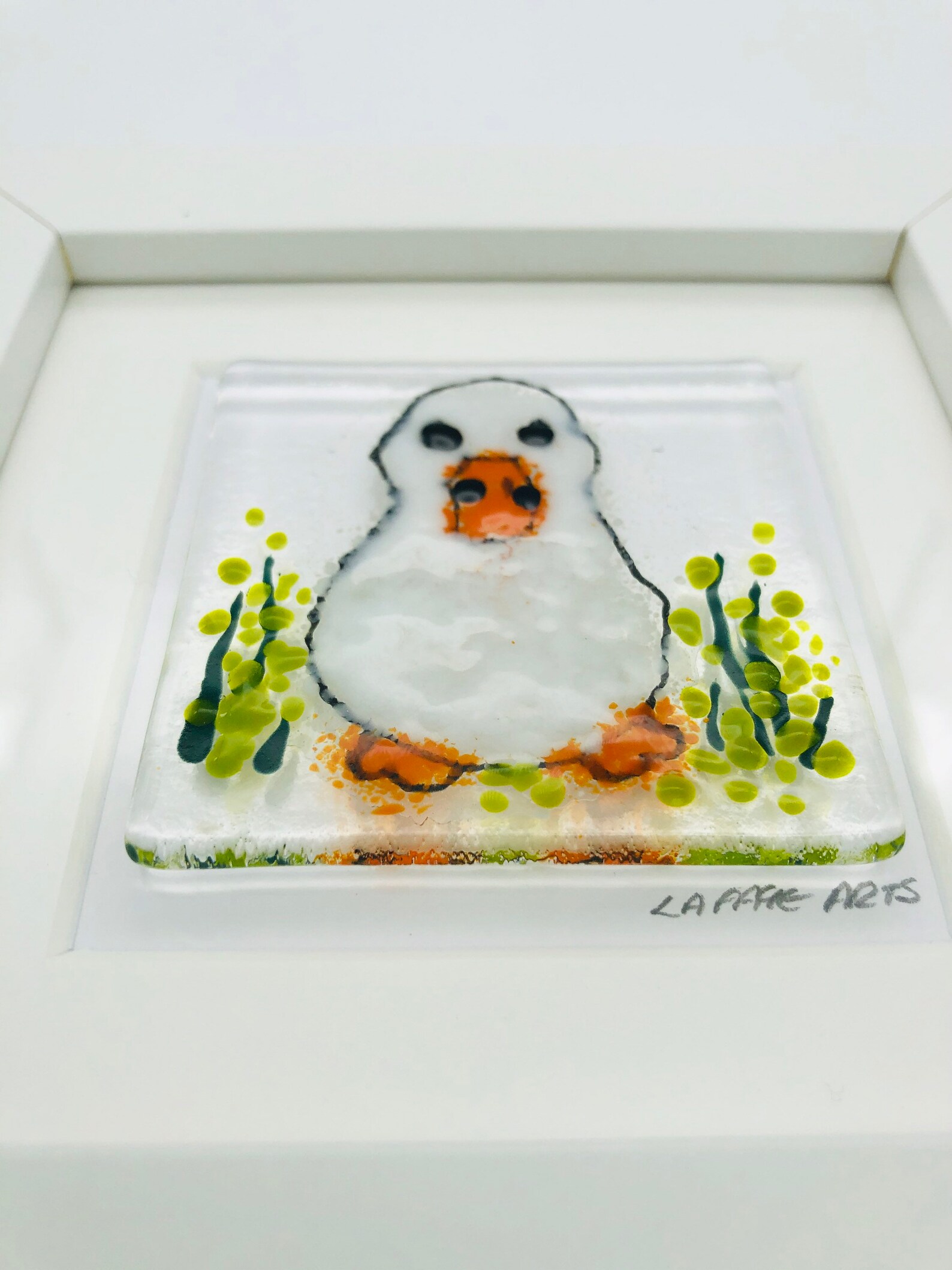 Fused Glass Duck Duck Art Duck Gift Farmyard Animal White Etsy
