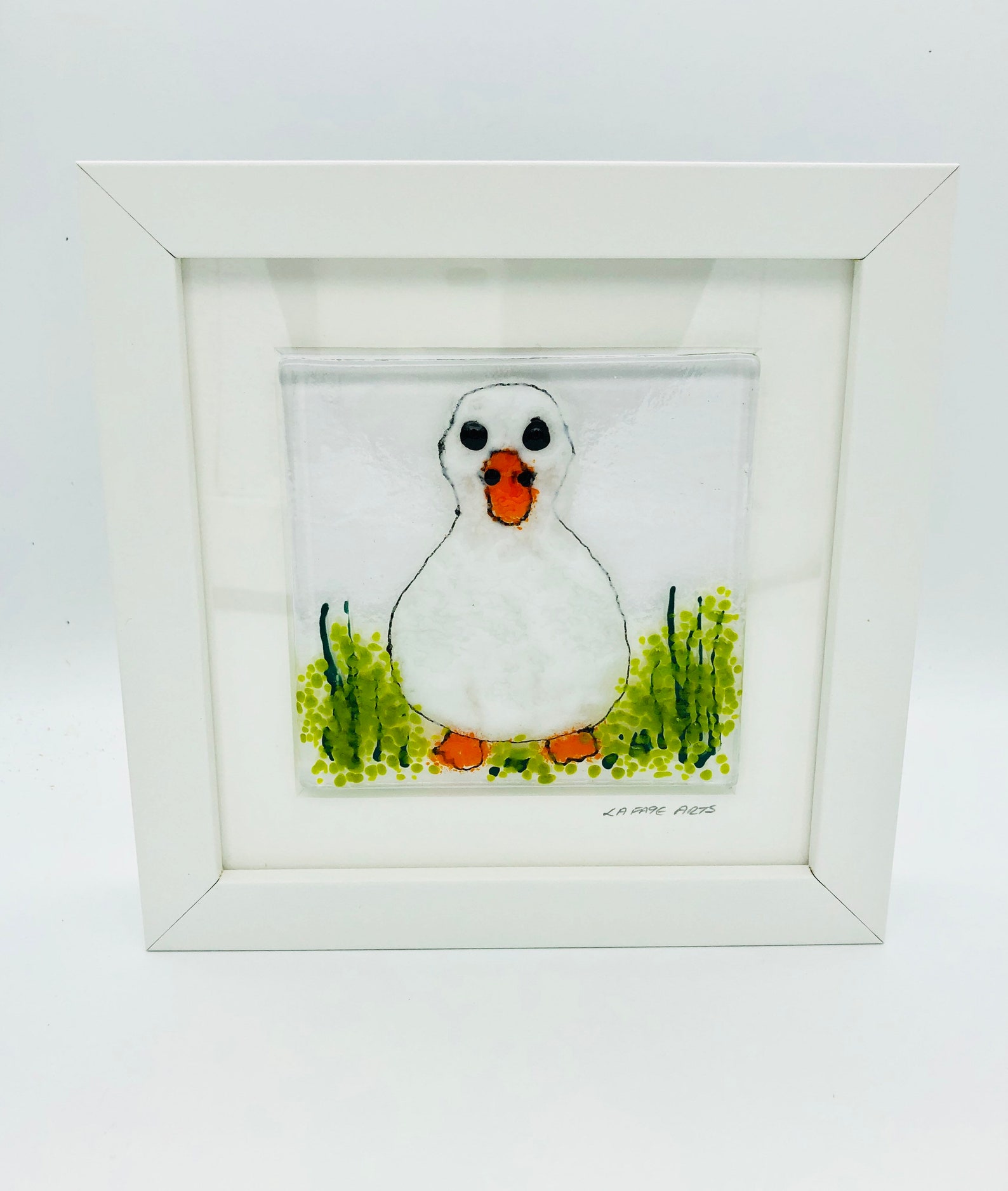 Fused glass duck duck art duck gift glass duck farm Etsy