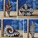 Wooden Printing Block Carved Stamp Fern Leave Pattern. Scrapbooking Stamp. Tekstile Fabric Stamp Blocks. Wood carving. Leaves Motives