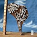 Wooden Printing Block Carved Stamp Flower. Scrapbooking, Leather, Pottery, Ceramic, Textile Fabric Block. Floral Ethnic Motives