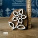 Wooden Carved Stamp Flower. Scrapbooking, Leather, Pottery, Ceramic. Embossing Textile Fabric Printing Block. Floral Folk Ethnic Motifs