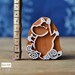 Wooden Printing Block Carved Stamp Happy Mumintroll. Scrapbooking, Leather, Pottery, Ceramic, Fabric Blocks.