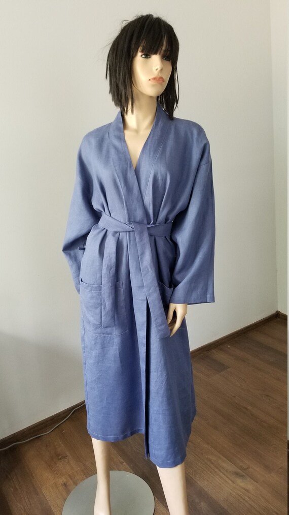womens linen dressing gown