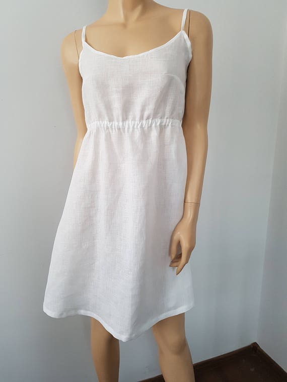 white linen night dress