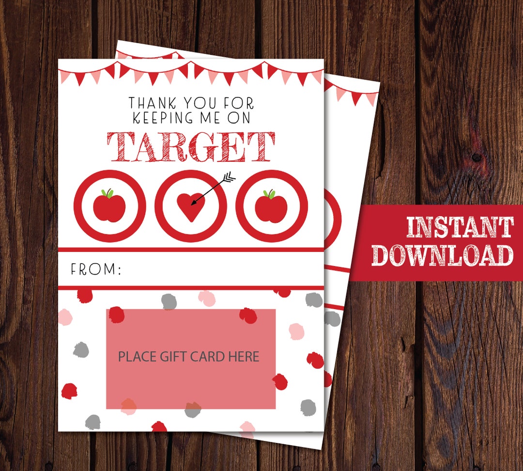 Teacher Appreciation Gift Target, Teach Appreciation Card Printable
