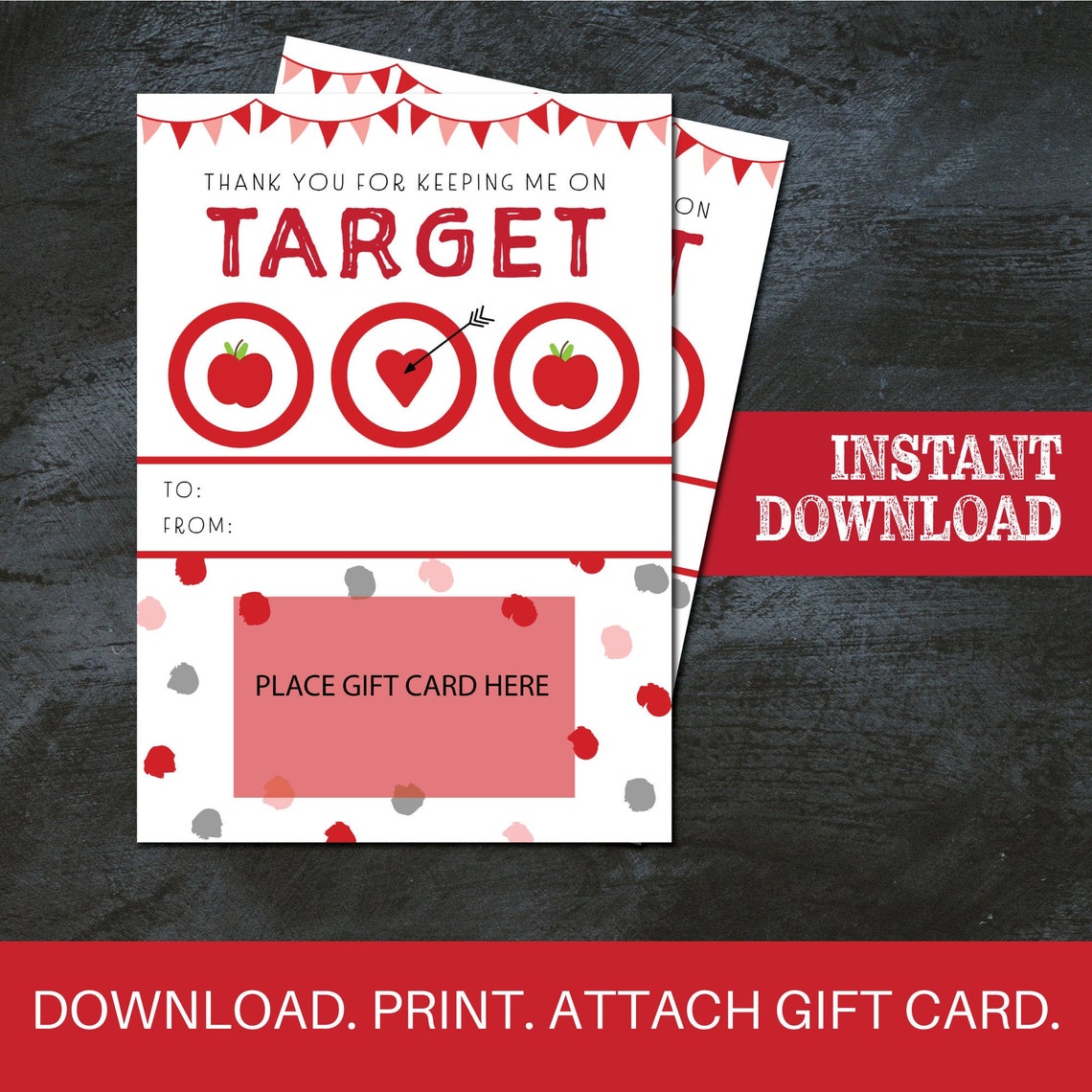 Teacher Appreciation Gift Target Teach Appreciation Card Etsy