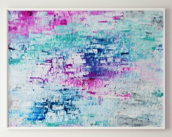 Extra large abstract art, Colorful abstract painting large, Colorful painting, Large abstract painting, Colorful white painting on canvas