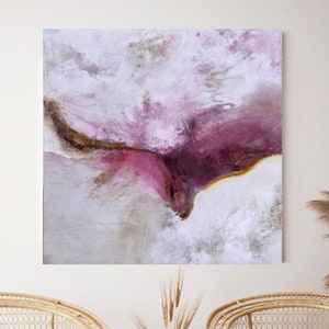 Abstract Art Blush Pink, Blush pink artwork, Modern abstract art, Large modern artwork, Large Asbtract art, Modern art
