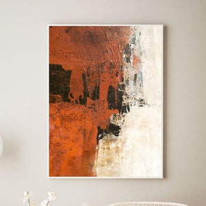 Terracotta Wall Art, Terracotta Abstract Art Print, Fine Art Painting, Original Art Print su carta con finitura opaca o Canvas Wall Art Print